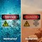 Signmission Fire Pump Room Authorized Danger Sign, Vinyl Decal, 14in W x 10in L, 2PK OS-2PACK-DS-D-1014-L-1920 - alternate 5